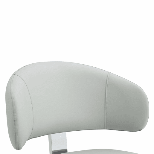 Cadeira de jantar 54,5 x 50,5 x 77 cm - Giratória a 360°, almofadada e confortável, estrutura metálica - Cinza claro Cadeira de jantar 54,5 x 50,5 x 77 cm - Giratória a 360°, almofadada e confortável, estrutura metálica - Cinza claro
