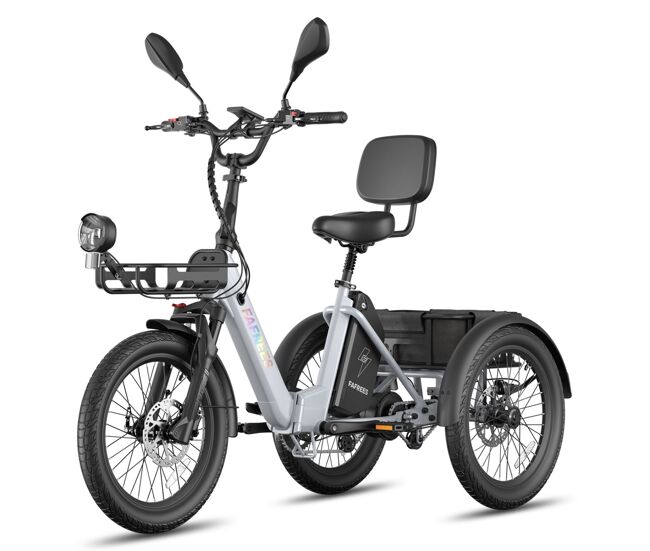 Fafrees f20 mate ii bicicletas eléctricas - motor 250w batería 48v21ah 20 pulgada neumáticos freno de disco hidráulico - gris plateado