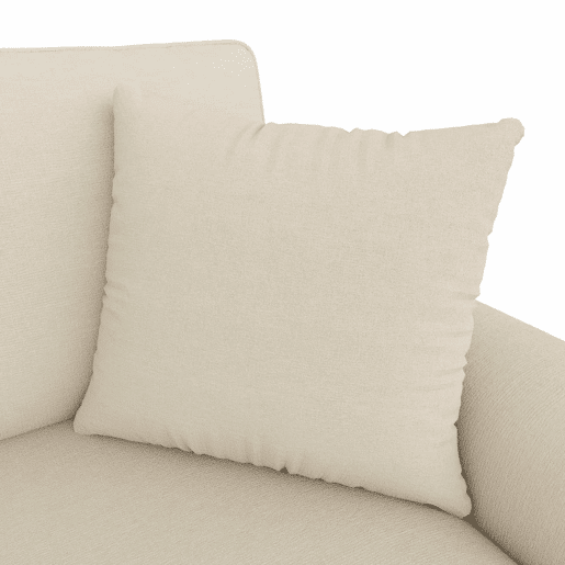 Sofá de canto L 280x136x82 cm - Modular em chenille com chaise longue, arrumação e encosto reclinável com porta-copos - Bege