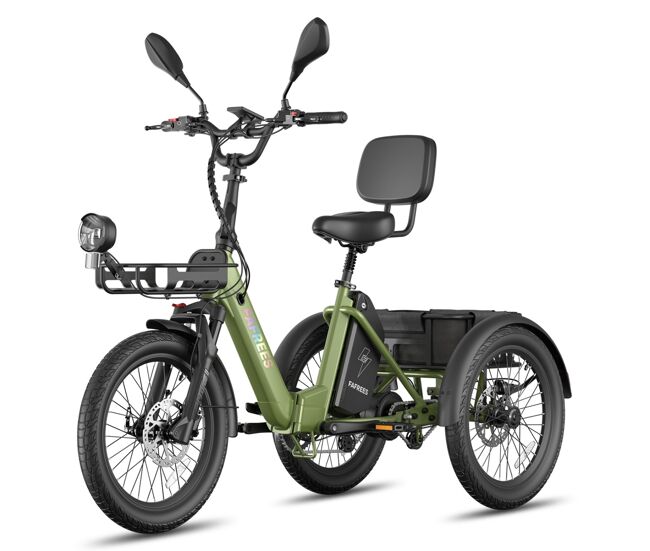 Bicicletas eléctricas fafrees f20 mate ii - motor 250w batería 48v25ah 20 pulgada neumáticos freno de disco hidráulico - verde militar