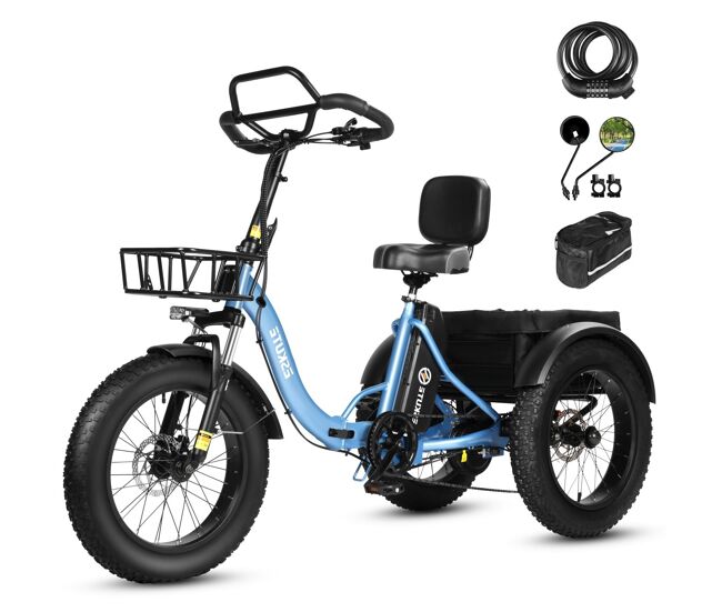 Eskute t302 pro bicicleta eléctrica 250w 48v 20.8ah 20'' accesorios - azul