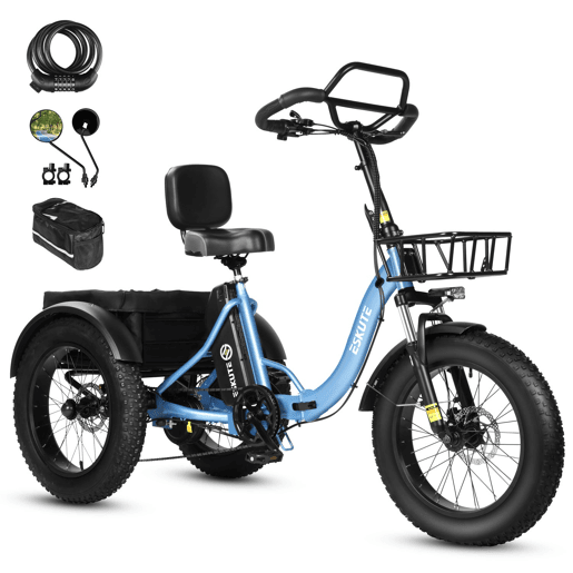 ESKUTE T302 Pro Bicicleta Elétrica 250W 48V20.8Ah 20'' Acessórios - Azul