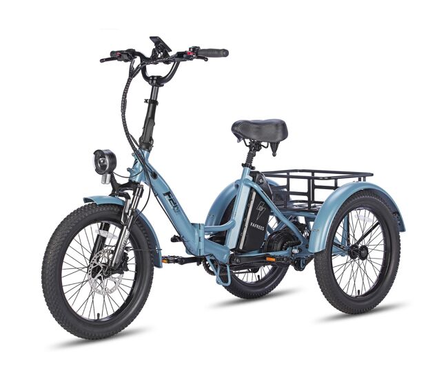 Fafrees f20 mate bicicletas eléctricas - motor 250w batería 48v20ah 20" neumáticos freno de disco hidráulico - azul