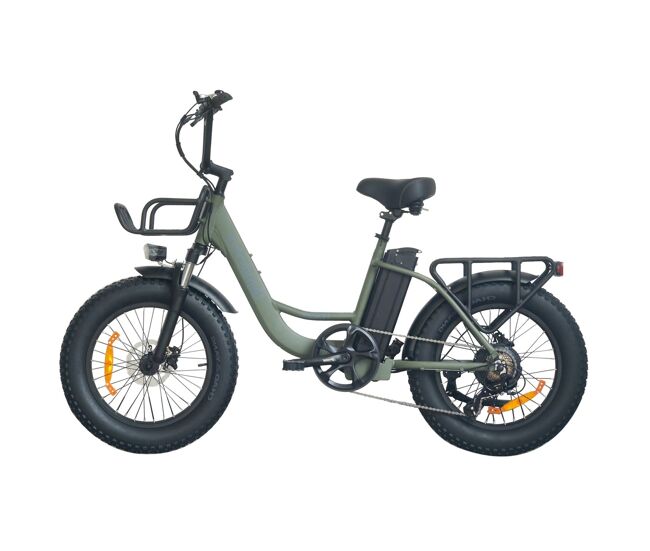 Univercycle b5 bicicletas eléctricas - motor 250w batería 48v13ah 20 pulgada neumáticos freno de disco hidráulico - verde