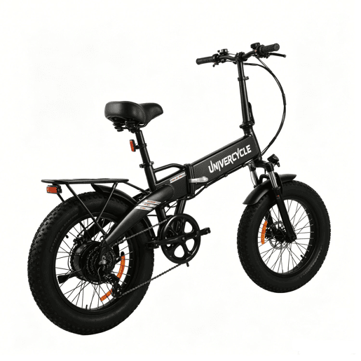 UNIVERCYCLE B1 Bicicletas eléctricas Bateria 48V13Ah 20 Polegadas Pneus Travão a disco hidráulico - Preto