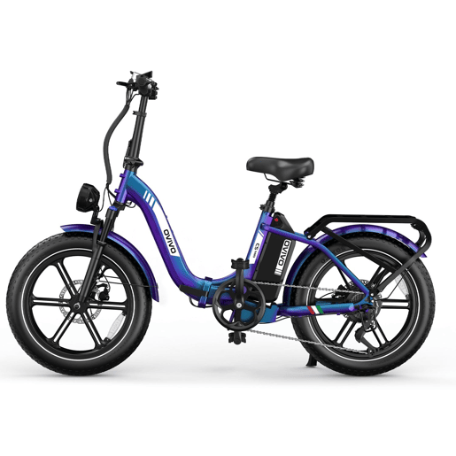 OVIVO C2 PRO E-bike - Motor 250W Bateria 48V18AH 20Polegadas Travões Hidráulicos - Camaleão