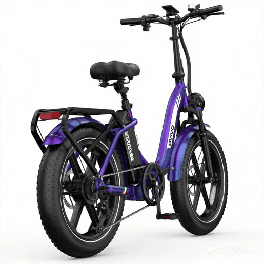 OVIVO C2 PRO E-bike - Motor 250W Bateria 48V18AH 20Polegadas Travões Hidráulicos - Camaleão
