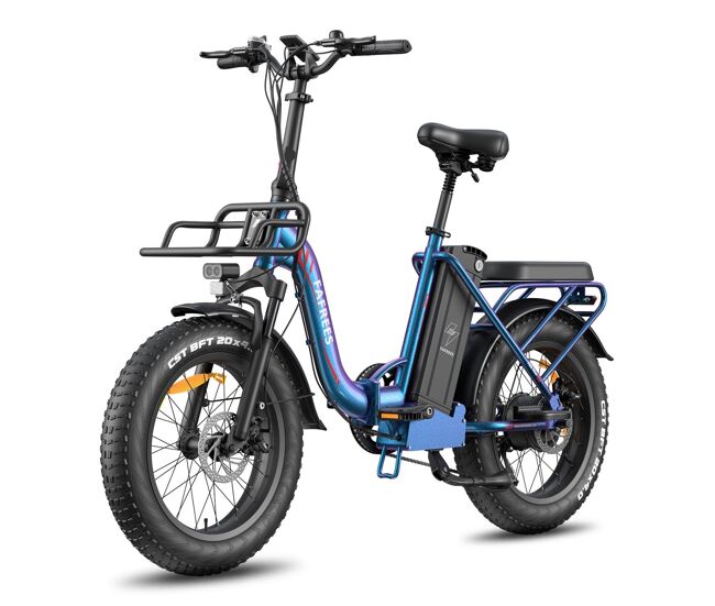 Electric bike fafrees f20 max - batería 48v30ah neumático 20" freno de disco mecánico - aurora azul