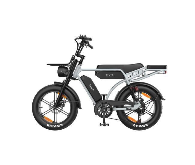 Pixar m9 e-bike - motor 250w batería 48v17.5ah+17.5ah 20x4 frenos hidráulicos - gris
