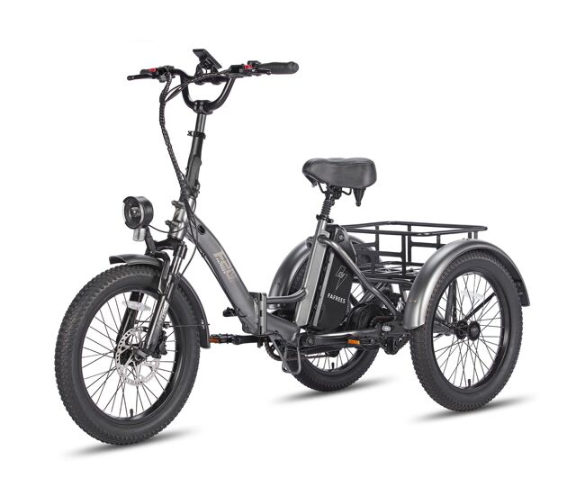 Fafrees f20 mate bicicletas eléctricas - motor 250w batería 48v20ah 20" neumáticos freno de disco hidráulico - gris plomo