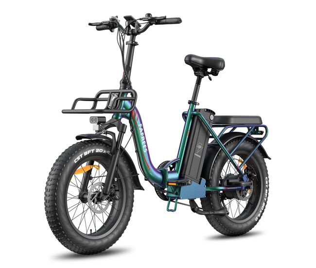 Electric bike fafrees f20 max - batería 48v30ah neumático 20" freno de disco mecánico - aurora verde