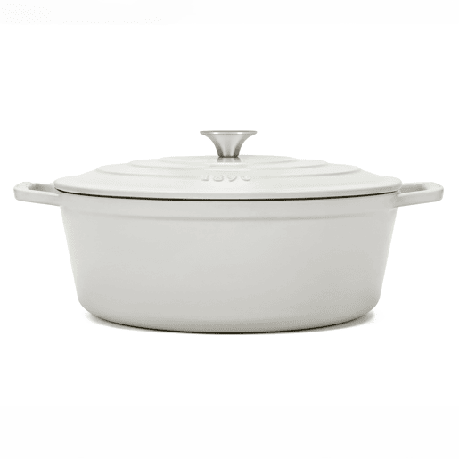 La Fonderie 1890, IENA36, Caçarola em ferro fundido, 36 cm, 7,7L, bege, compatível com todas as fontes de calor, indução, gás, grelhador e forno. La Fonderie 1890, IENA36, Caçarola em ferro fundido, 36 cm, 7,7L, bege, compatível com todas as fontes de calor, indução, gás, grelhador e forno.