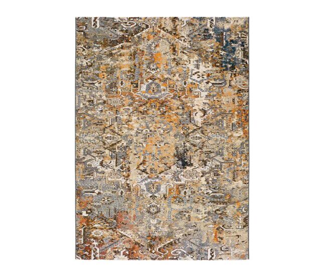 Alfombra abstracta multicolor shiraz, 80x150 cm - atticgo