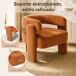 Sillón de terciopelo, sillón lounge moderno con reposabrazos Sillón de terciopelo, sillón lounge moderno con reposabrazos Naranja