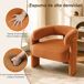 Sillón de terciopelo, sillón lounge moderno con reposabrazos Sillón de terciopelo, sillón lounge moderno con reposabrazos Naranja