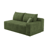 Sofá modular de 2 lugares, 151 x 90 x 58 cm u2013 estofado em veludo cotelê u2013 verde