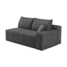 Sofá modular 151 x 90 cm - 2 lugares, estofado em veludo cotelê - Cinza escuro