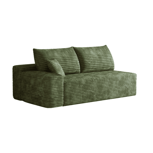 Sofá modular de 175 cm, 2 lugares u2013 estofado em tecido, design seccional com chaise à esquerda u2013 Verde Sofá modular de 175 cm, 2 lugares u2013 estofado em tecido, design seccional com chaise à esquerda u2013 Verde