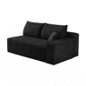 Sofá modular de 2 lugares, modelo reto - design moderno e confortável para a sala de estar - preto