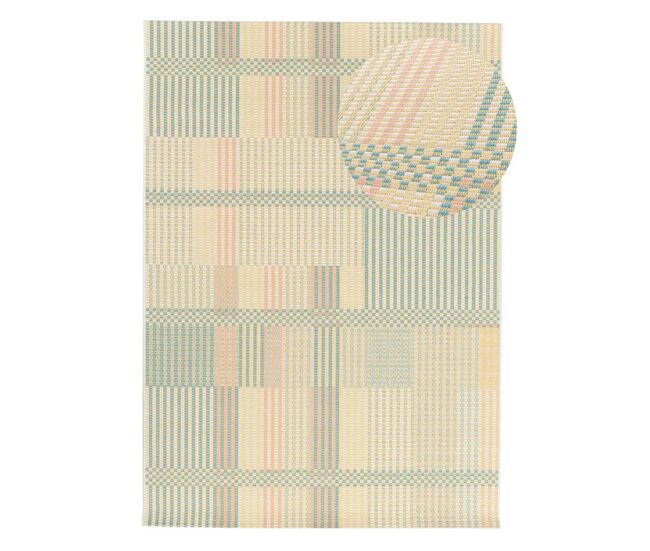 Alfombra exterior geométrica multicolor MANILA, 120x170 cm - ATTICGO