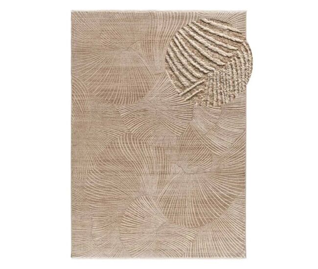 Alfombra geométrica con flecos beige ona, 200x290 cm - atticgo