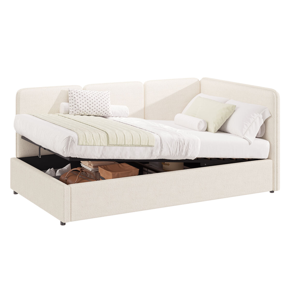 Cama individual de tela