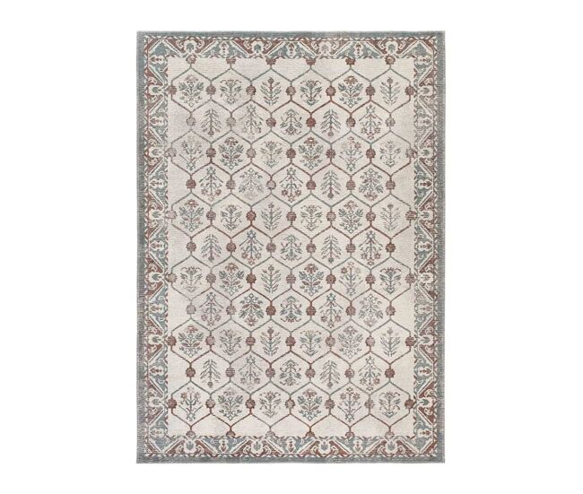 Alfombra exterior vintage azul / caldera lua, 200x290 cm - atticgo