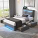 Cama individual de pu 95x196 Cama individual de pu 95x196 Gris