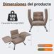 Sillón de salón moderno Sillón de salón moderno Marrón Claro