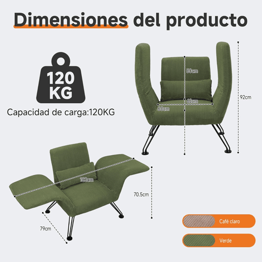 Poltrona moderna para sala de estar, cinza, tecido às riscas, pés em metal, poltrona de descanso confortável com almofada, adequada para sala de estar, quarto e varanda, verde. Poltrona moderna para sala de estar, cinza, tecido às riscas, pés em metal, poltrona de descanso confortável com almofada, adequada para sala de estar, quarto e varanda, verde.
