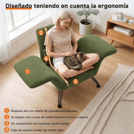 Poltrona moderna para sala de estar, cinza, tecido às riscas, pés em metal, poltrona de descanso confortável com almofada, adequada para sala de estar, quarto e varanda, verde. Poltrona moderna para sala de estar, cinza, tecido às riscas, pés em metal, poltrona de descanso confortável com almofada, adequada para sala de estar, quarto e varanda, verde.