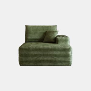 Sofá relax 175 x 95 x 83 cm - Modular com função de cama e assento profundo - Verde