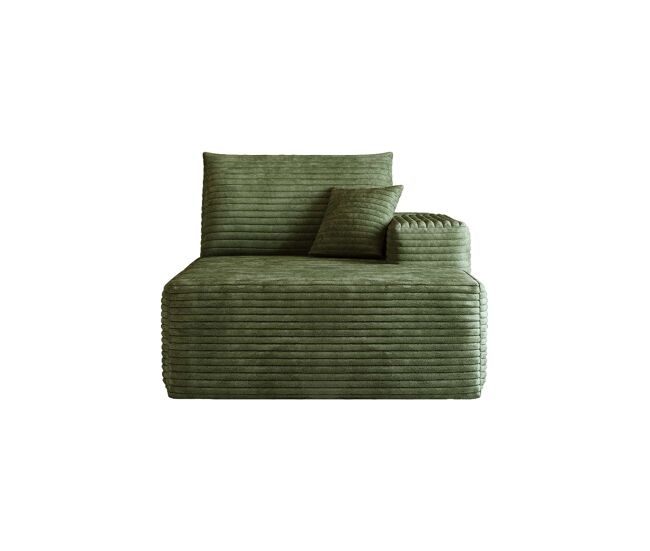 Sofá relax 175x95x83 cm - modular con función cama y asiento profundo - verde