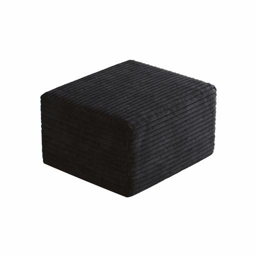 Apoio para os pés de 65 cm - estofado moderno e confortável - Preto Apoio para os pés de 65 cm - estofado moderno e confortável - Preto