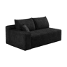 Sofá modular de 2 lugares - Design moderno com chaise longue - Preto