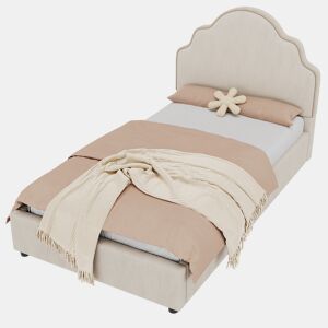Cama de solteiro de linho 90x200 cm,bege