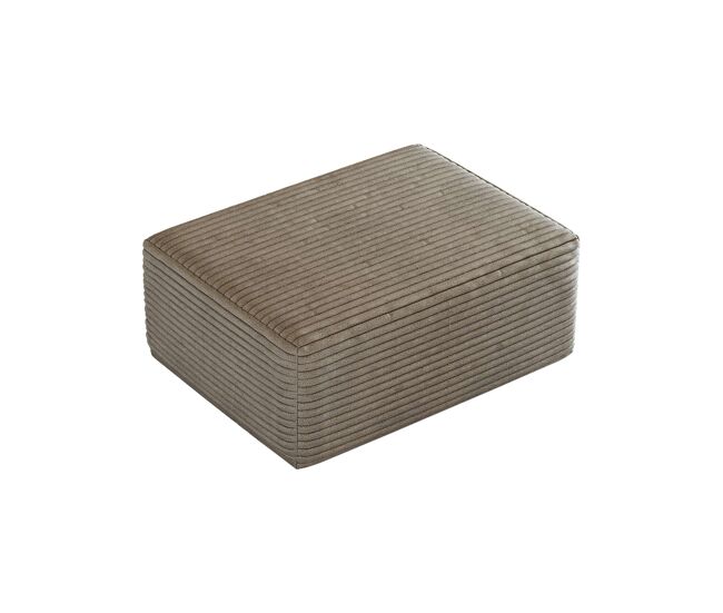 Puff decorativo 70x95x40 cm - acolchado suave y diseño moderno - camel