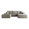 Sofá modular de canto de 270 cm u2013 com chaise longue em L, assento profundo, sem montagem, 3 lugares u2013 Camel