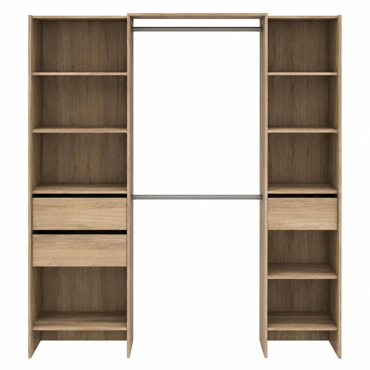 Vestidor abierto con 3 cajones kronen - roble