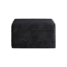 Puf decorativo 65x60x38 cm - estofado em tecido com enchimento de espuma - preto