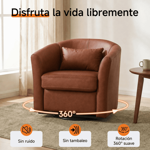 Poltrona giratória a 360° em pele sintética de alta qualidade, poltrona redonda estofada com espaço de arrumação,poltrona de descanso moderna com aspeto de veludo para o quarto. Poltrona giratória a 360° em pele sintética de alta qualidade, poltrona redonda estofada com espaço de arrumação,poltrona de descanso moderna com aspeto de veludo para o quarto.