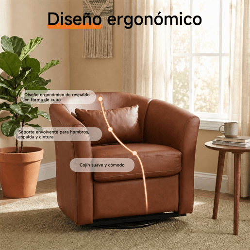 Poltrona giratória a 360° em pele sintética de alta qualidade, poltrona redonda estofada com espaço de arrumação,poltrona de descanso moderna com aspeto de veludo para o quarto. Poltrona giratória a 360° em pele sintética de alta qualidade, poltrona redonda estofada com espaço de arrumação,poltrona de descanso moderna com aspeto de veludo para o quarto.