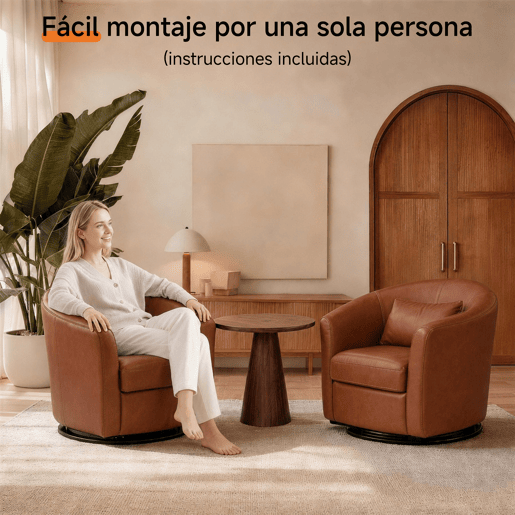 Poltrona giratória a 360° em pele sintética de alta qualidade, poltrona redonda estofada com espaço de arrumação,poltrona de descanso moderna com aspeto de veludo para o quarto. Poltrona giratória a 360° em pele sintética de alta qualidade, poltrona redonda estofada com espaço de arrumação,poltrona de descanso moderna com aspeto de veludo para o quarto.