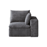 Sofá relax 90x90x60 cm - assento individual estofado em tecido com espuma - cinzento escuro