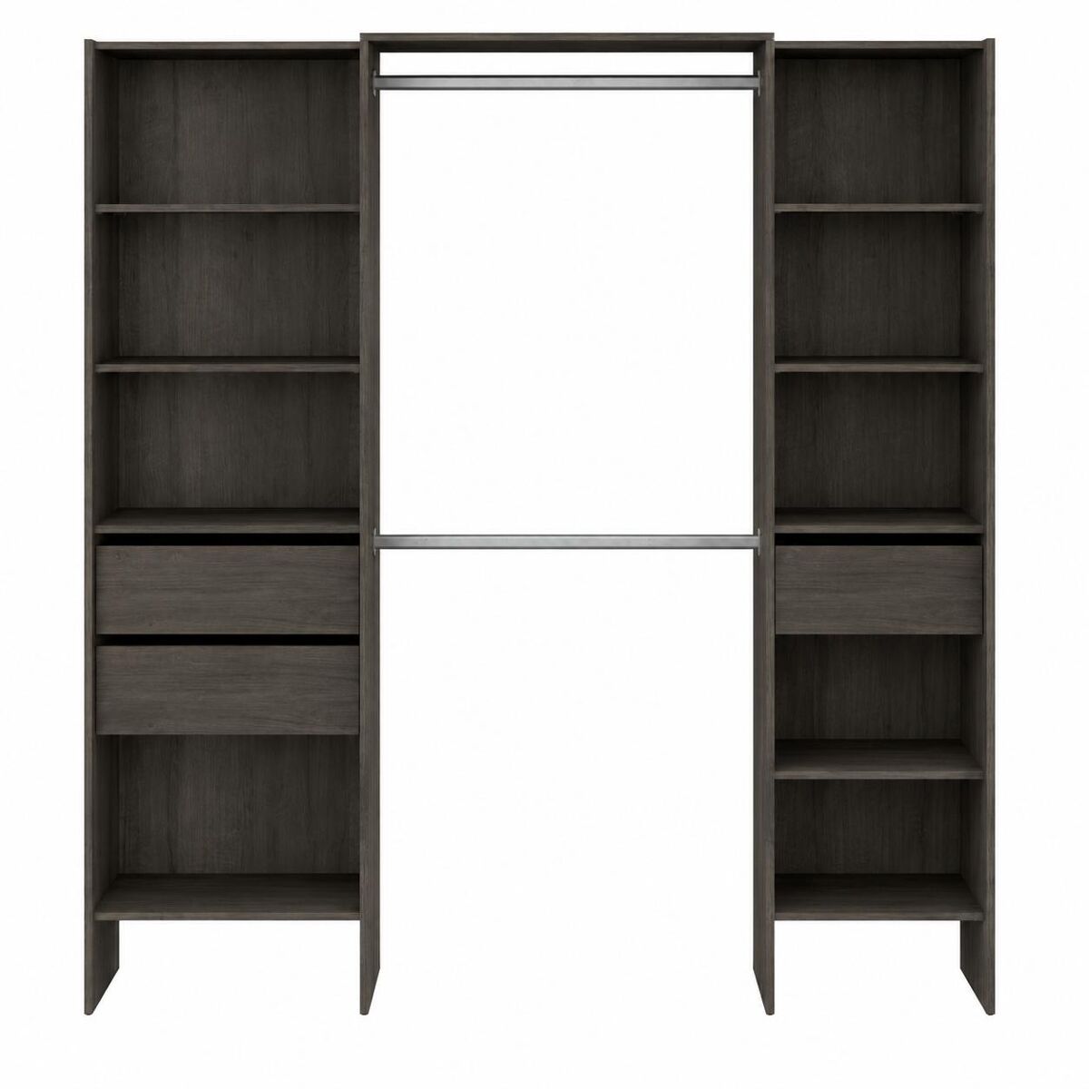 Vestidor abierto con 3 cajones kronen - roble oscuro
