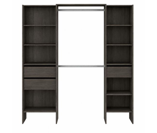 Vestidor abierto con 3 cajones kronen - roble oscuro