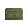 Puf decorativo 65x60x38 cm - assento almofadado em veludo com enchimento de espuma, estilo moderno - Verde
