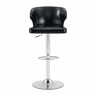 Conjunto de 2 bancos de bar 49,7 x 45 x 110 cm u2014 com altura ajustável, giratórios a 360°, com encosto e apoio para os pés u2014 preto