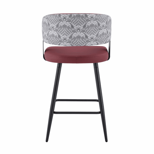 Cadeira de jantar - Estofada, com encosto e braços, estilo minimalista Mid-Century para casa, cozinha, hotel e restaurante - Vermelha Cadeira de jantar - Estofada, com encosto e braços, estilo minimalista Mid-Century para casa, cozinha, hotel e restaurante - Vermelha
