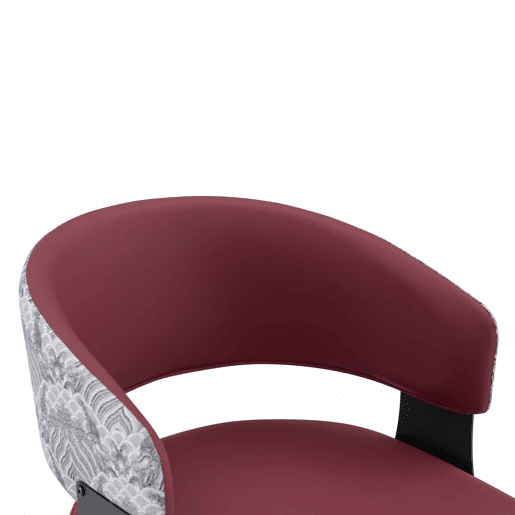Cadeira de jantar - Estofada, com encosto e braços, estilo minimalista Mid-Century para casa, cozinha, hotel e restaurante - Vermelha Cadeira de jantar - Estofada, com encosto e braços, estilo minimalista Mid-Century para casa, cozinha, hotel e restaurante - Vermelha